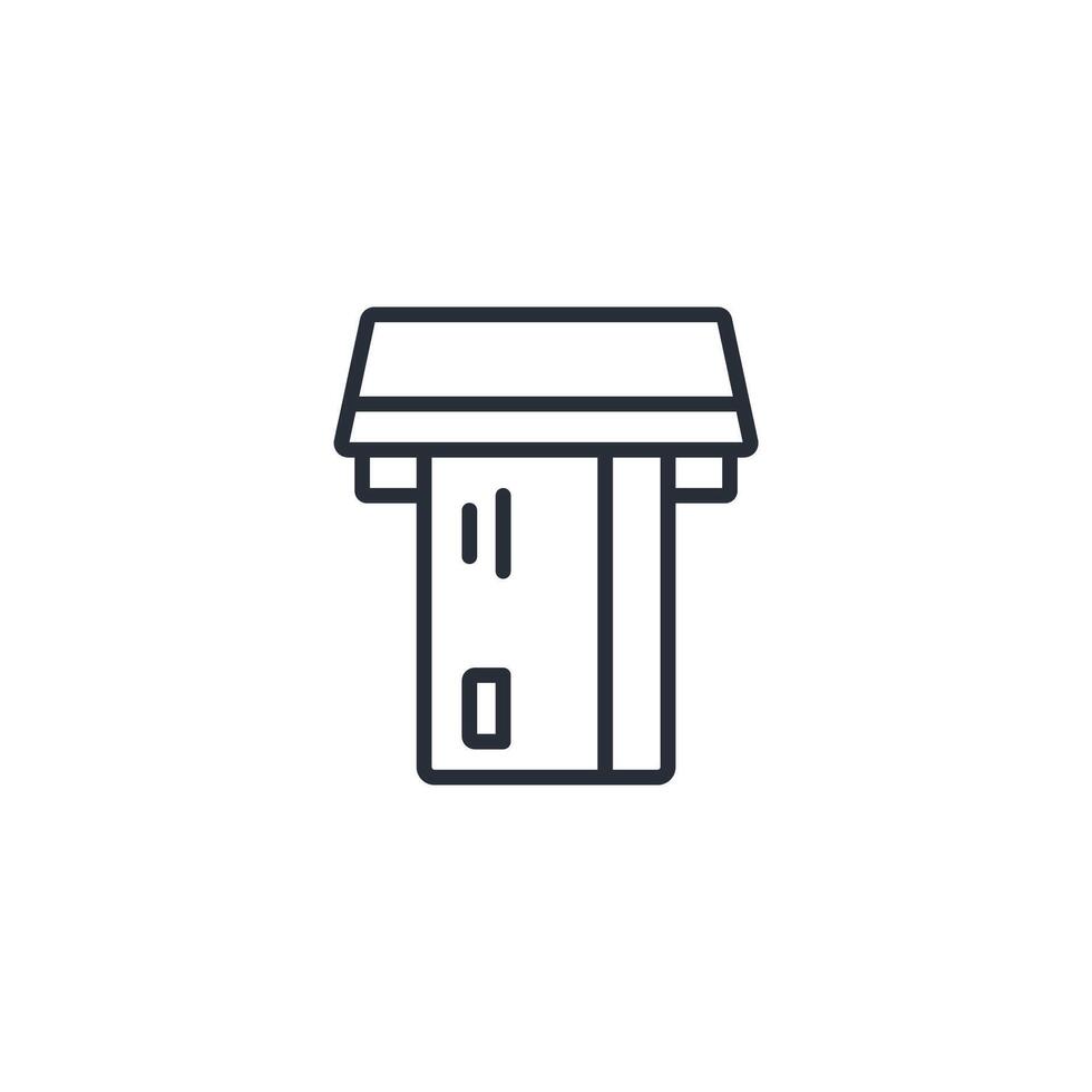 ATM icon. .Editable stroke.linear style sign for use web design,logo.Symbol illustration. vector