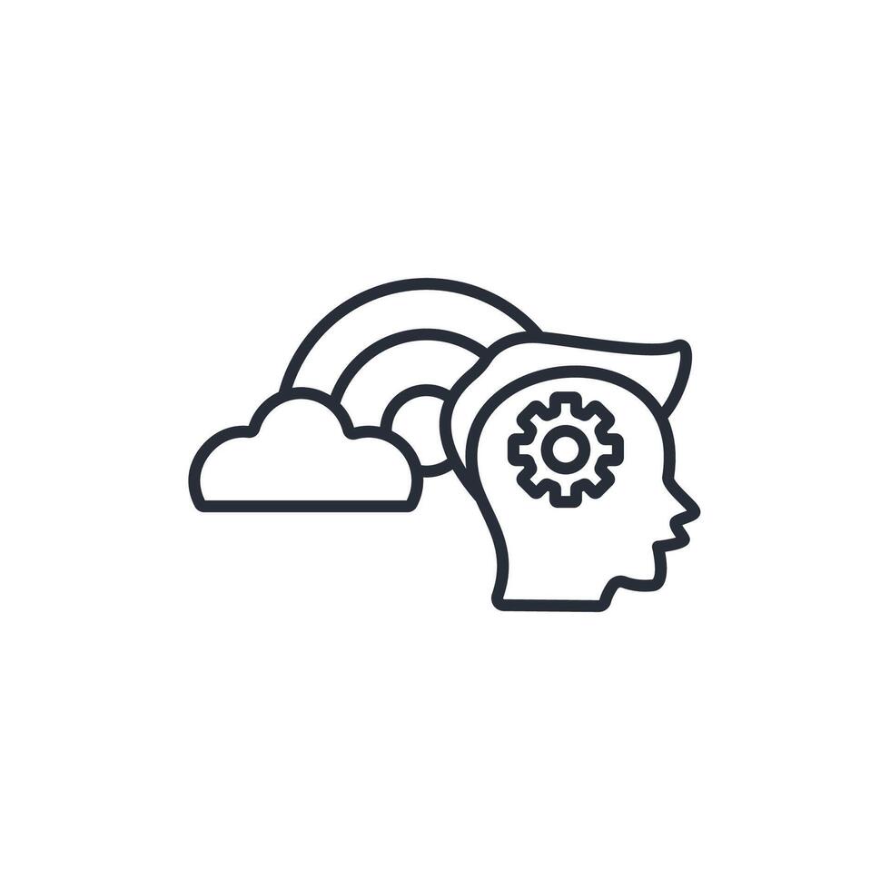 imagination icon. .Editable stroke.linear style sign for use web design,logo.Symbol illustration. vector