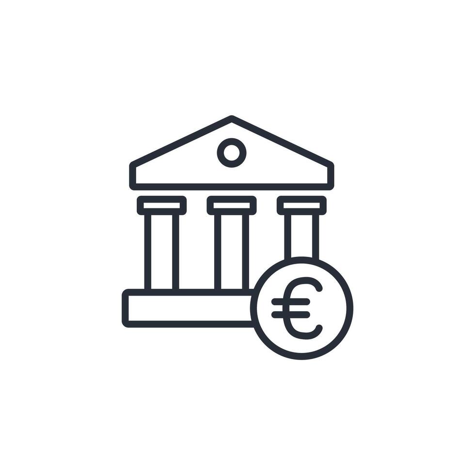 euro icon. .Editable stroke.linear style sign for use web design,logo.Symbol illustration. vector