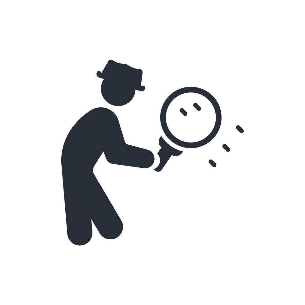 detective icon. .Editable stroke.linear style sign for use web design,logo.Symbol illustration. vector