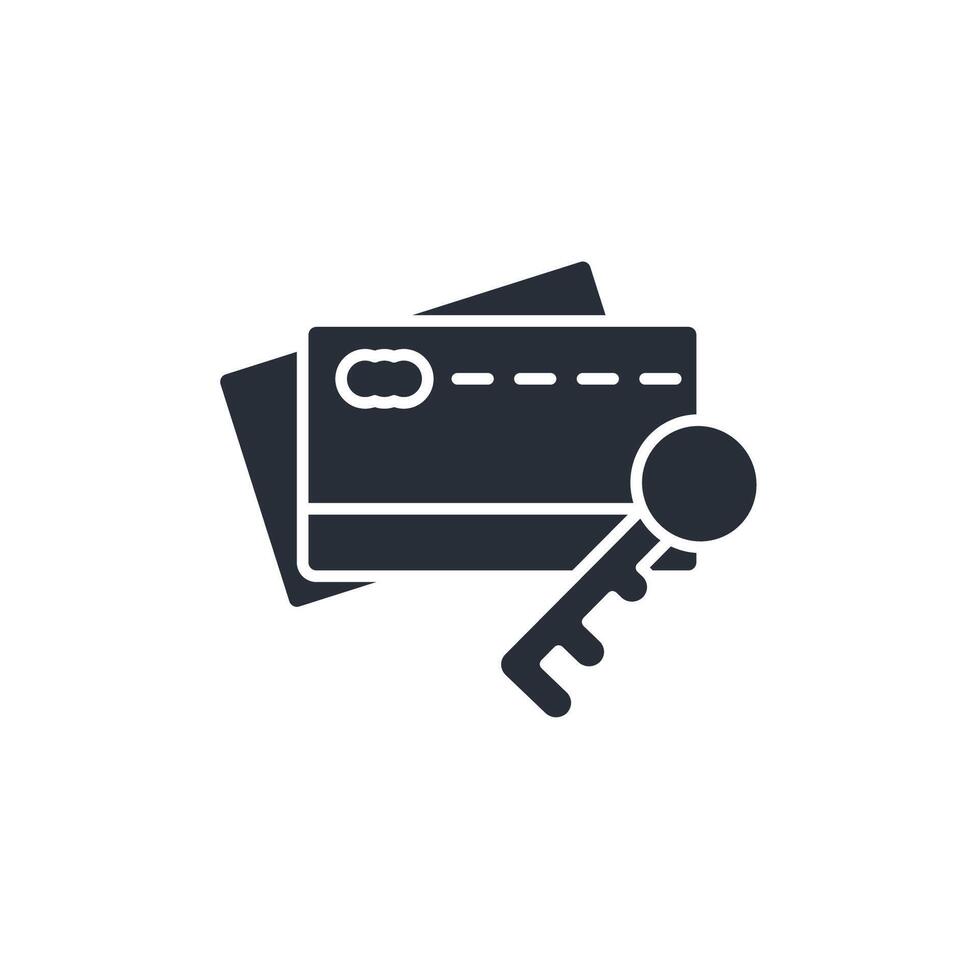keycard access icon. .Editable stroke.linear style sign for use web design,logo.Symbol illustration. vector