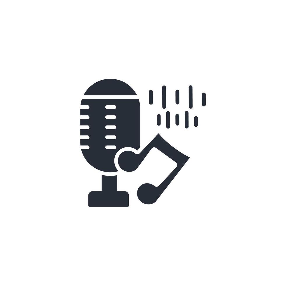 microphone icon. .Editable stroke.linear style sign for use web design,logo.Symbol illustration. vector