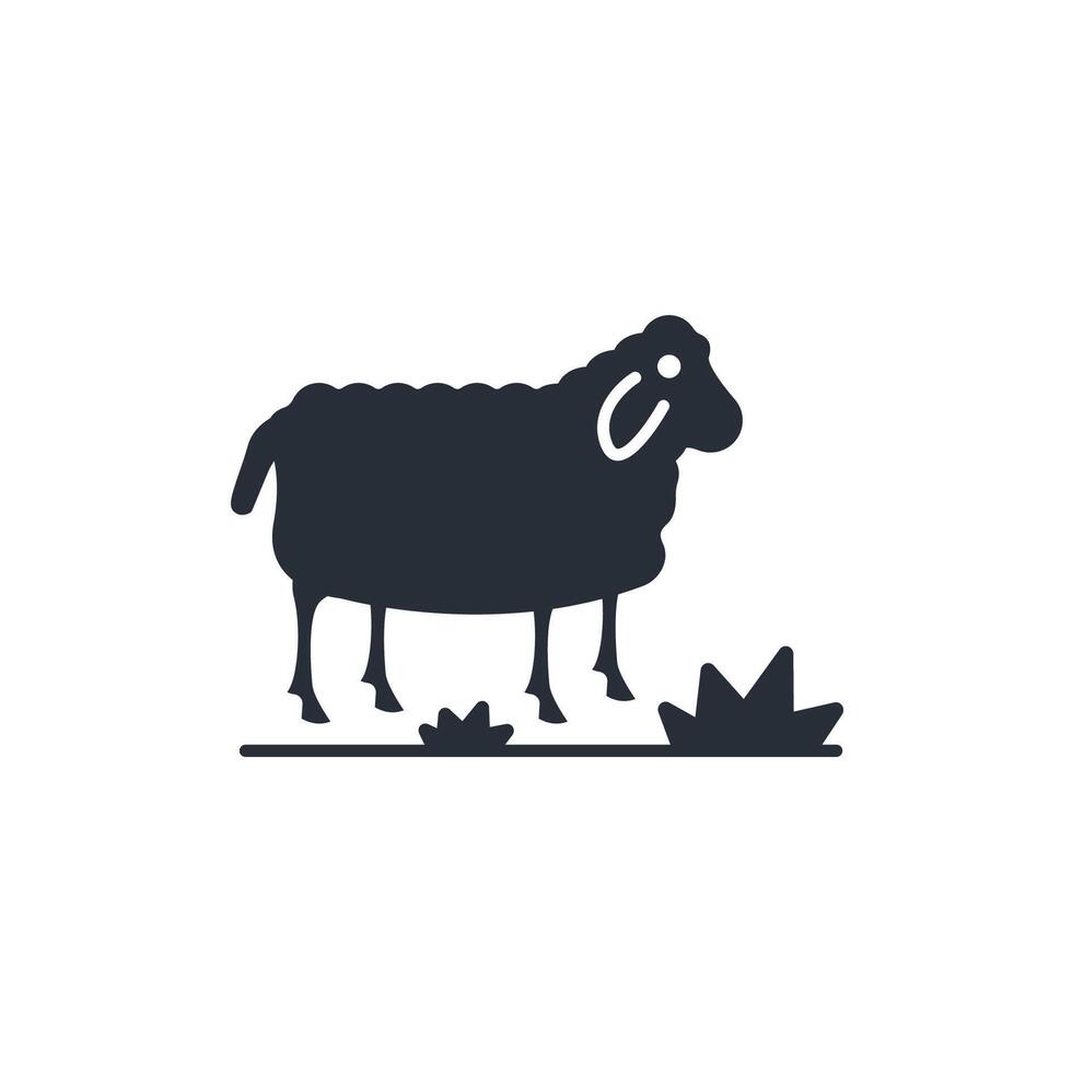 sheep animal icon. .Editable stroke.linear style sign for use web design,logo.Symbol illustration. vector