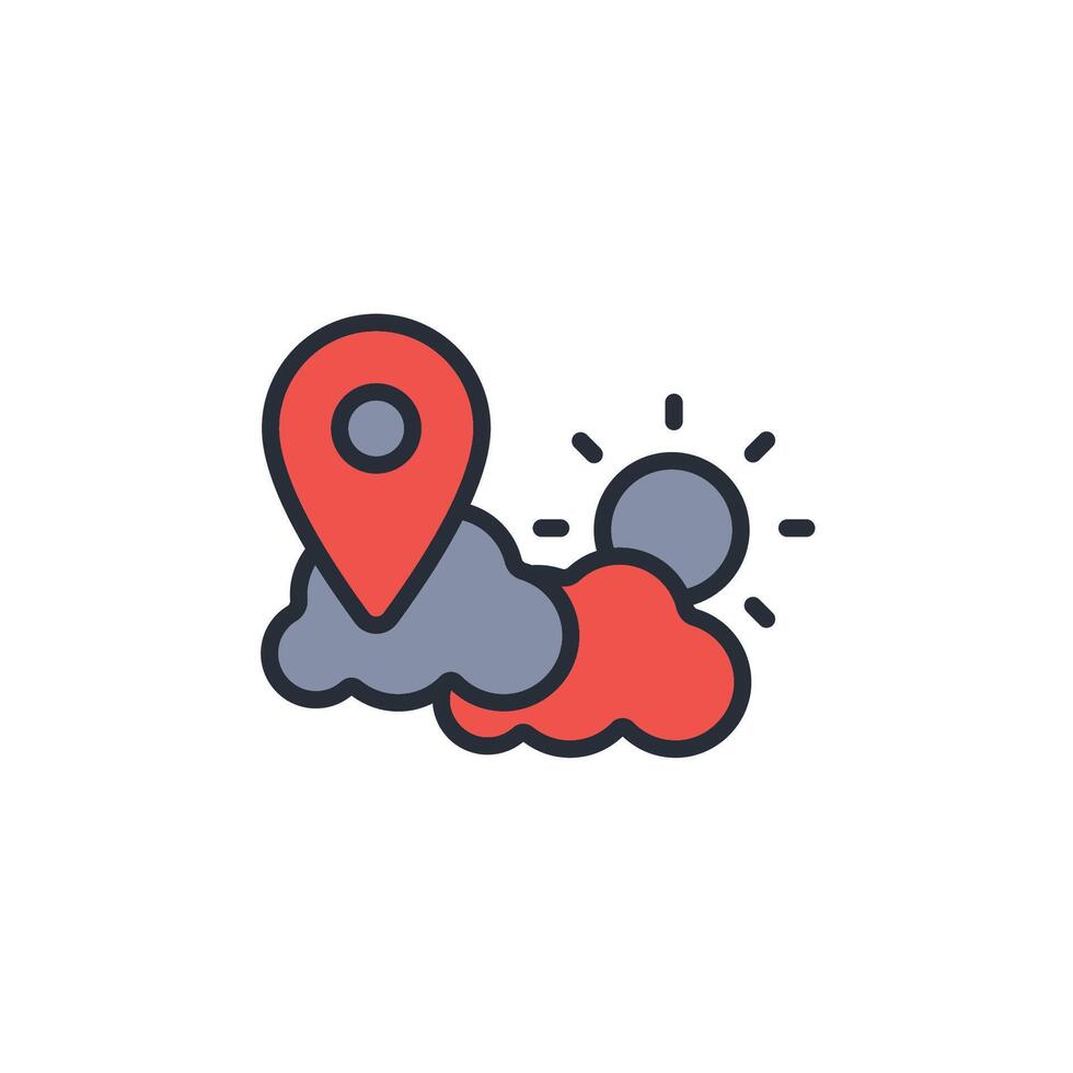 Climate icon. .Editable stroke.linear style sign for use web design,logo.Symbol illustration. vector