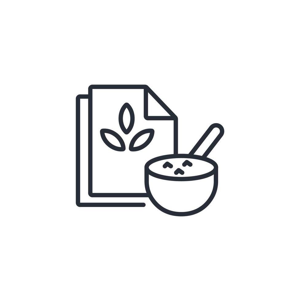 cereals icon. .Editable stroke.linear style sign for use web design,logo.Symbol illustration. vector