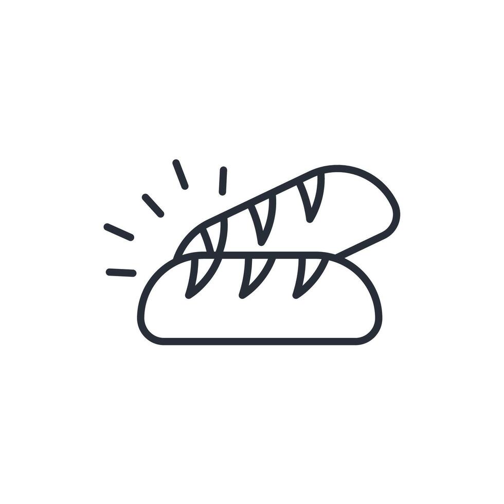 Bread icon. .Editable stroke.linear style sign for use web design,logo.Symbol illustration. vector