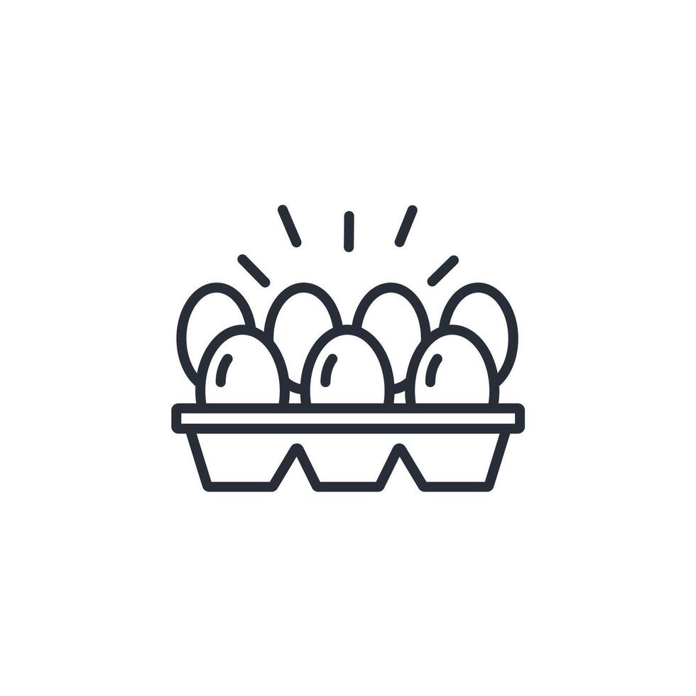 eggs icon. .Editable stroke.linear style sign for use web design,logo.Symbol illustration. vector