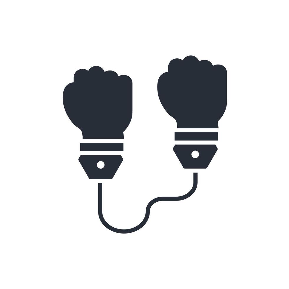 arrest icon. .Editable stroke.linear style sign for use web design,logo.Symbol illustration. vector