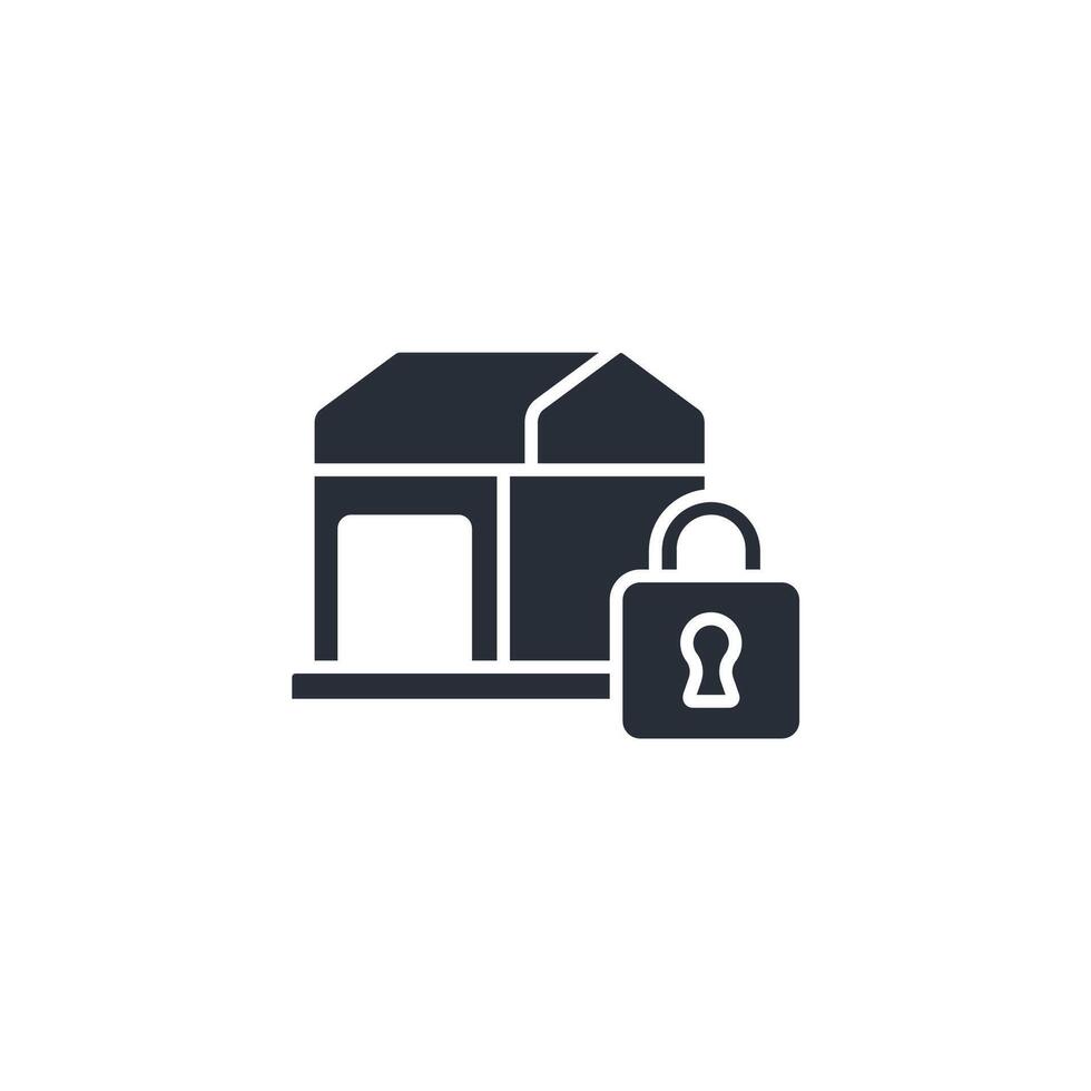 home security icon. .Editable stroke.linear style sign for use web design,logo.Symbol illustration. vector