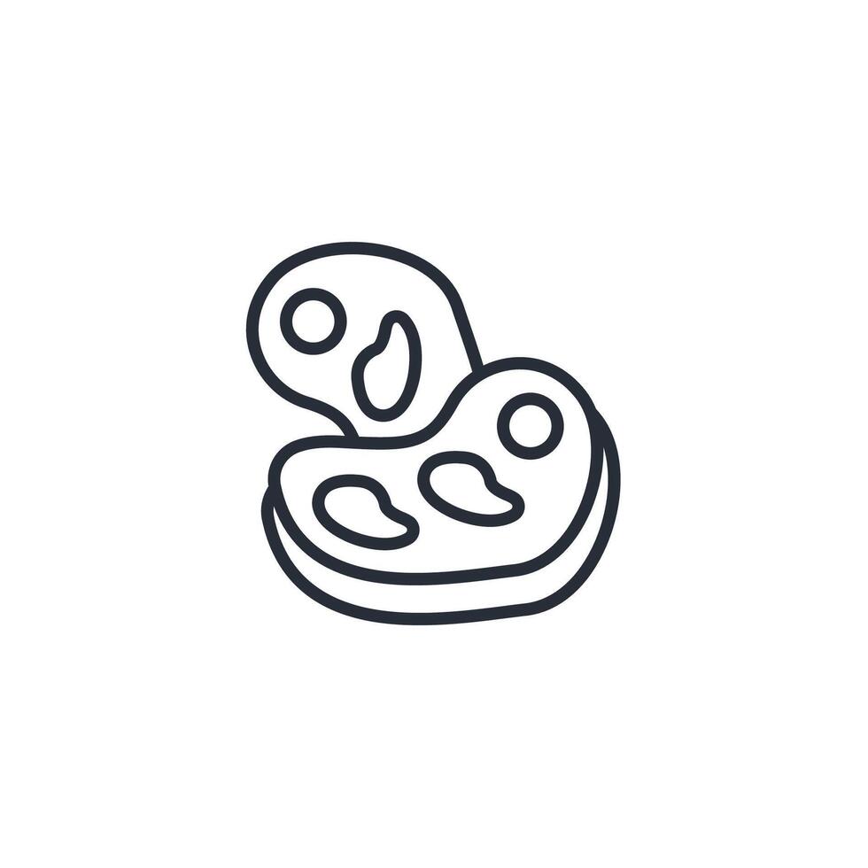 beef icon. .Editable stroke.linear style sign for use web design,logo.Symbol illustration. vector