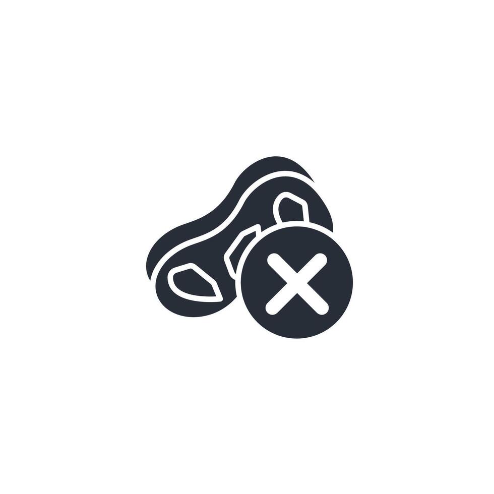 no meat icon. .Editable stroke.linear style sign for use web design,logo.Symbol illustration. vector