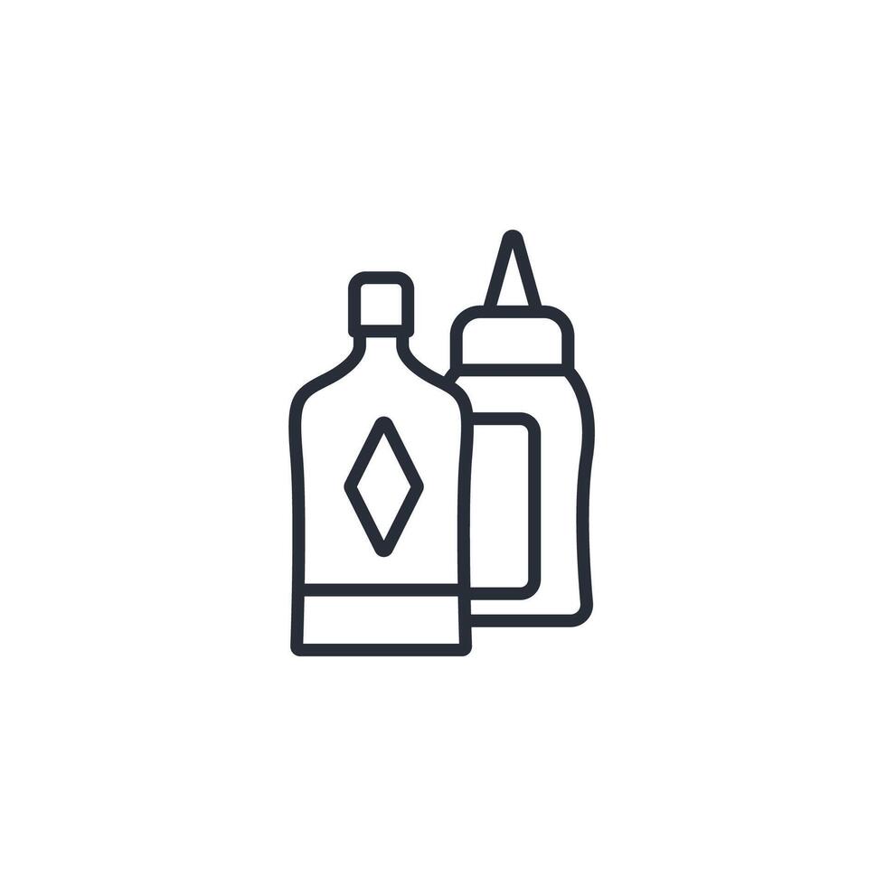 condiments icon. .Editable stroke.linear style sign for use web design,logo.Symbol illustration. vector