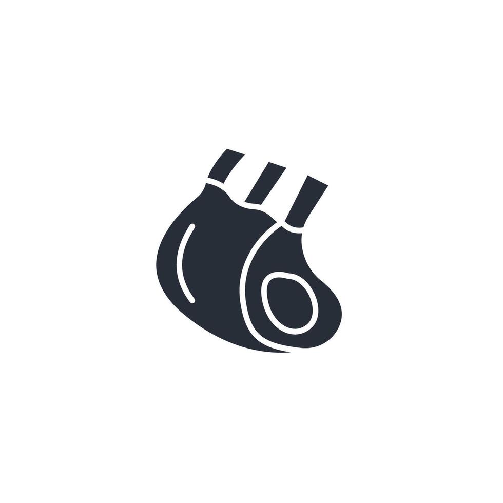 Ribs icon. .Editable stroke.linear style sign for use web design,logo.Symbol illustration. vector