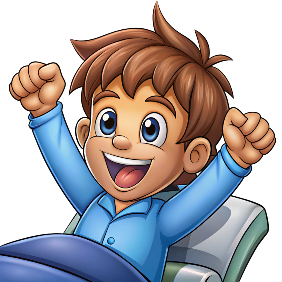 Boy Waking Up to Happiness png