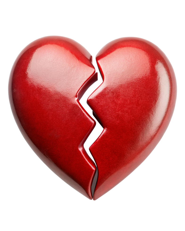 Heart Splitting in Two Pieces png