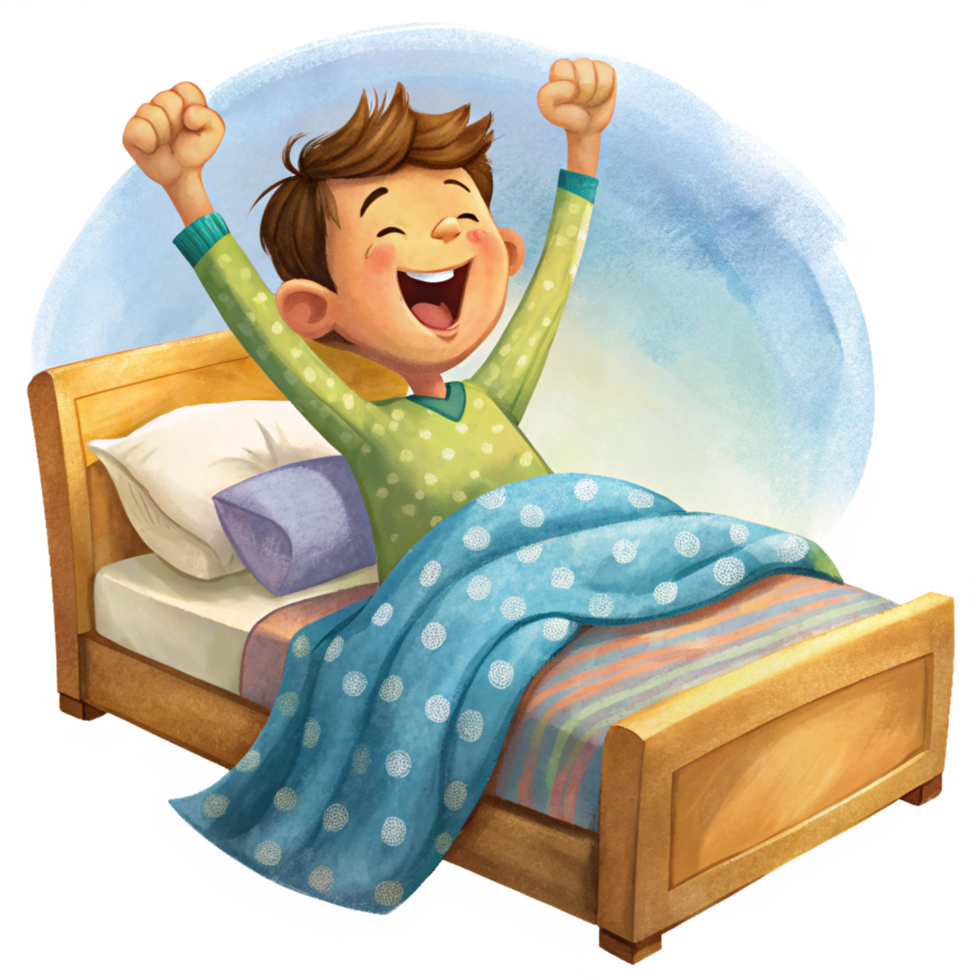 Joyful Boy Starting His Day png