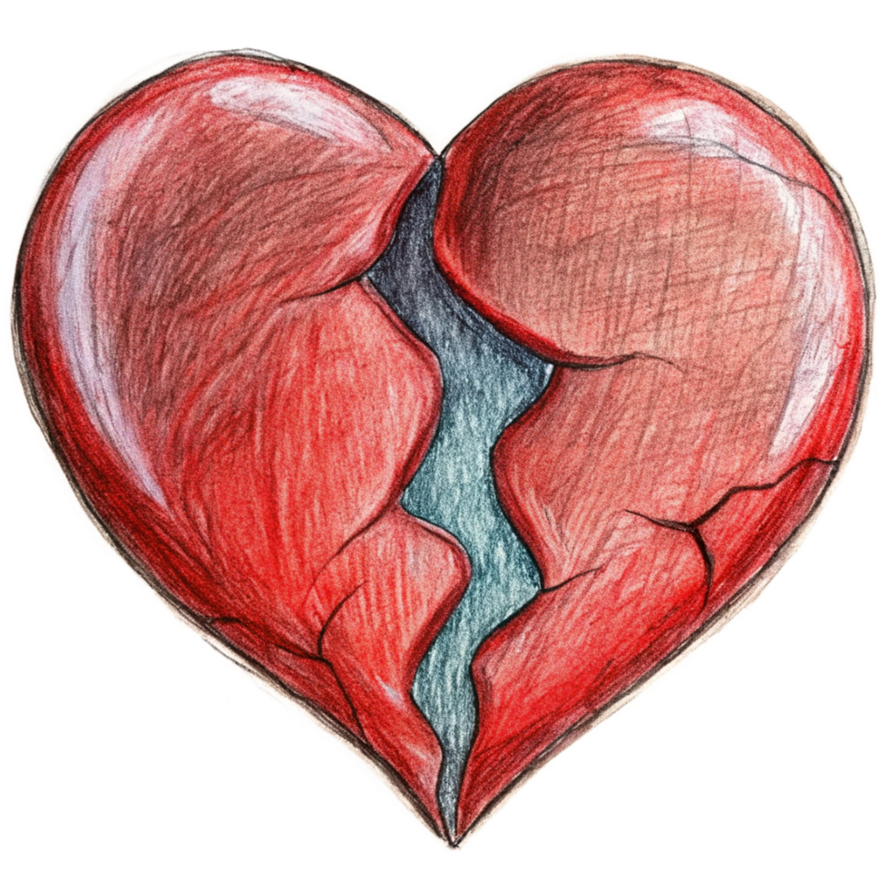 Heart Cracking with Sadness png