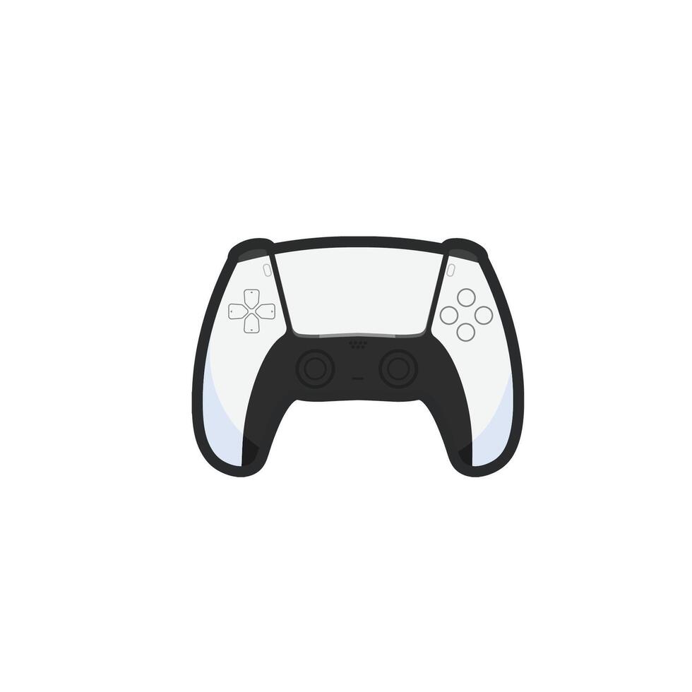 game stick controller in outline flat design. vector