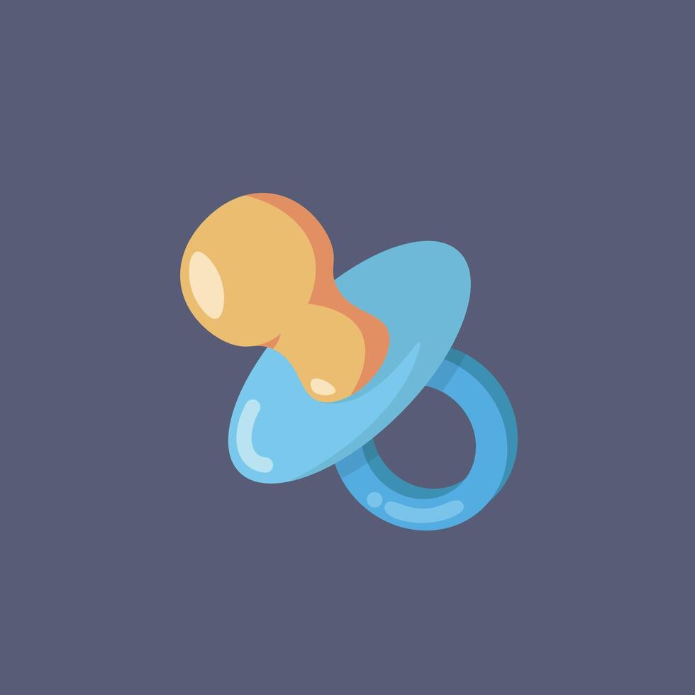 baby rubber nipple in flat design. vector