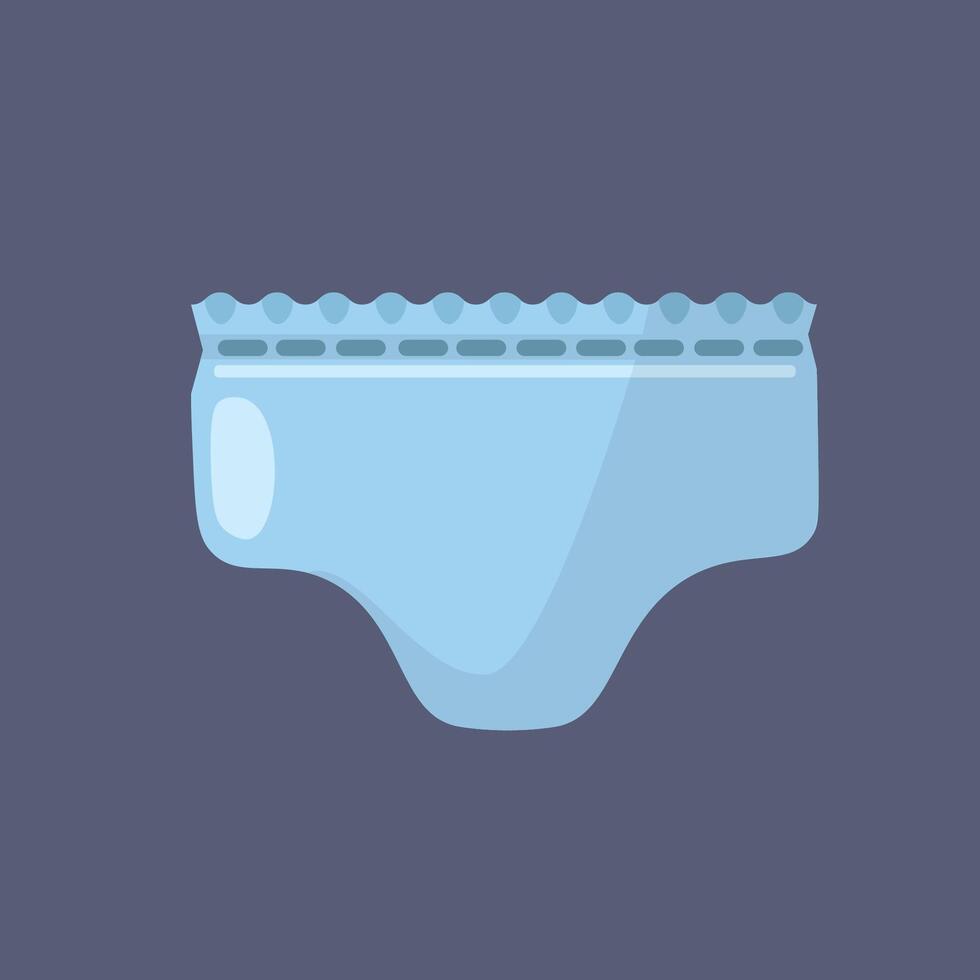 baby pampers in flat design. vector