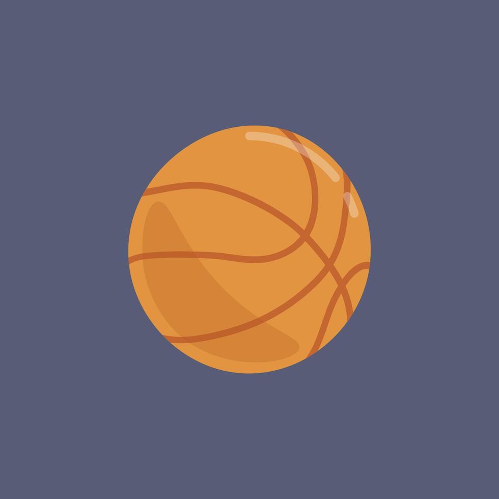 basket ball in flat design. vector