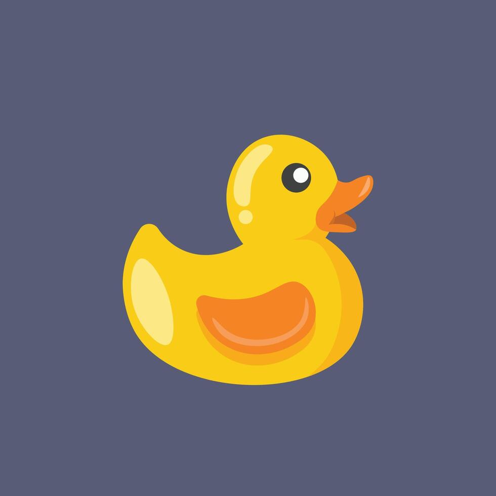 duck rubber in flat design. vector