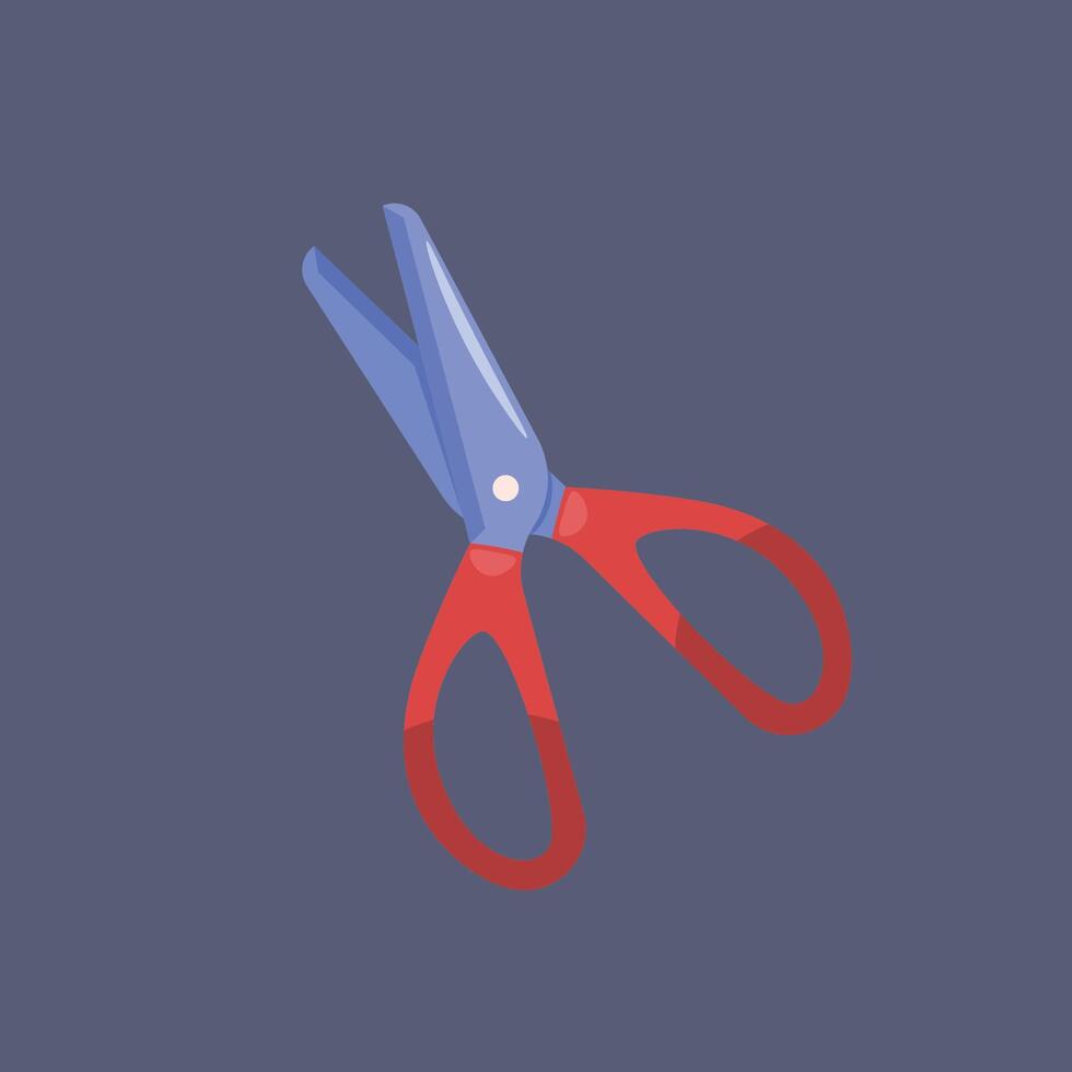 scissor in flat design. vector