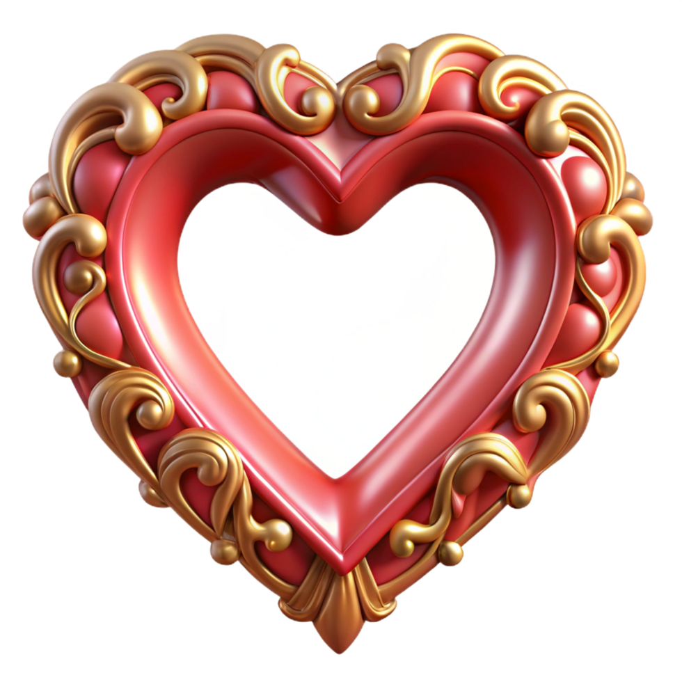 Beautiful Ornate Heart Frame Design png