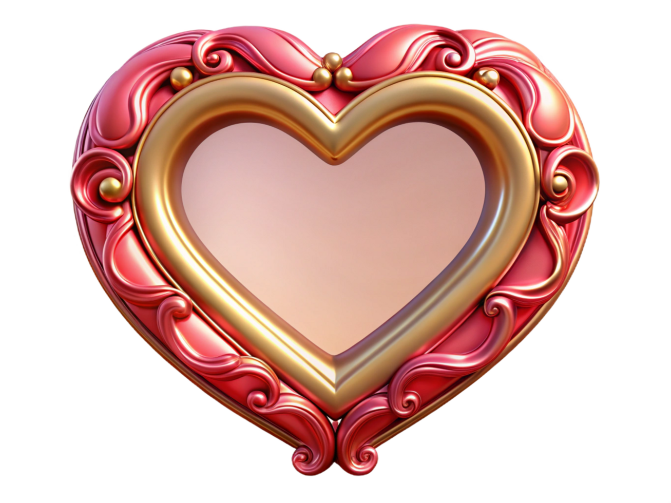 Vintage-Inspired Ornate Heart Frame png