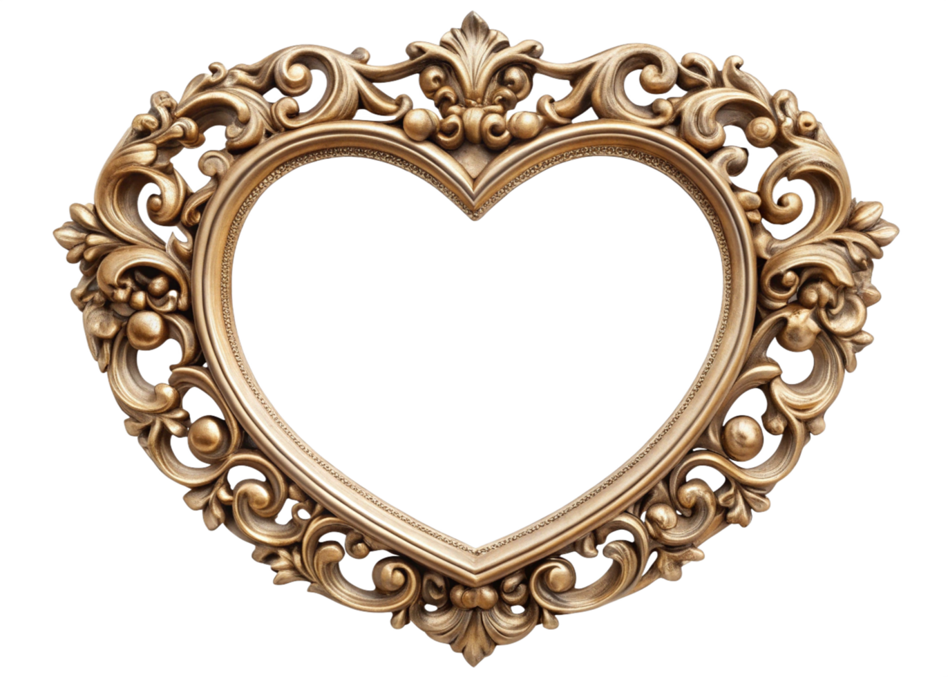 Classic Ornate Heart Frame for Romantic Memories png