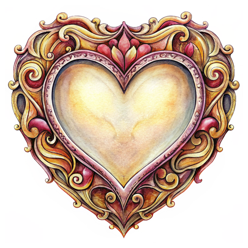 Ornate Heart Frame for Romantic Moments png