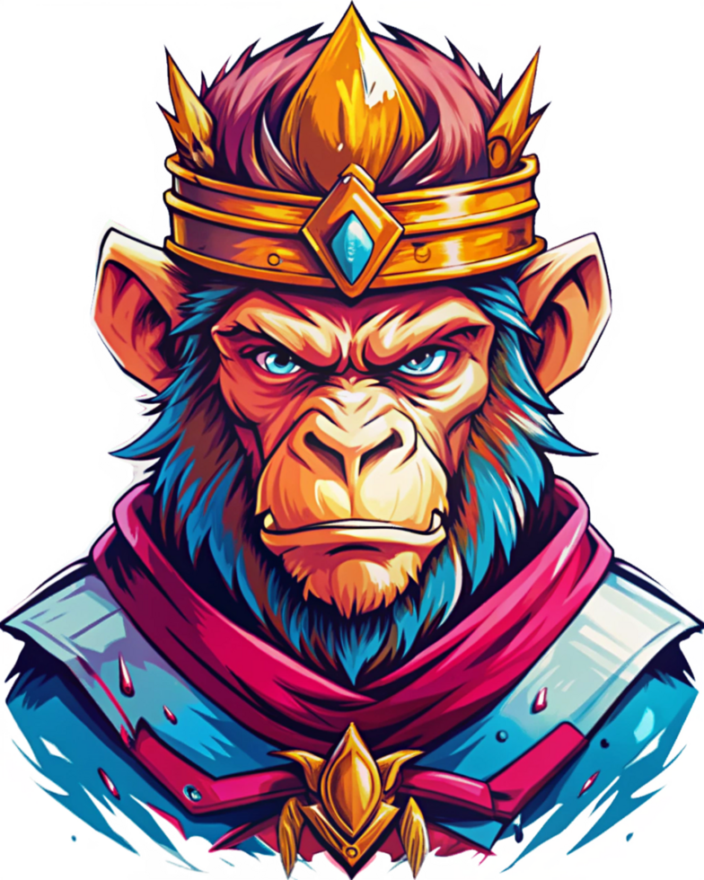 Dynamic Monkey King Logo for Branding png
