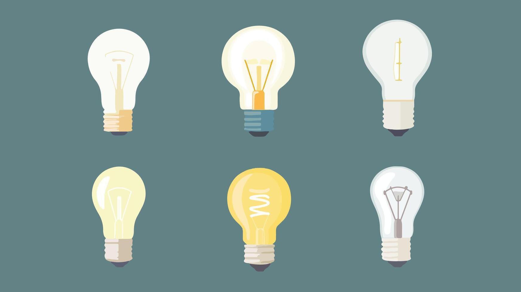 light bulbs, on a solid background. vector