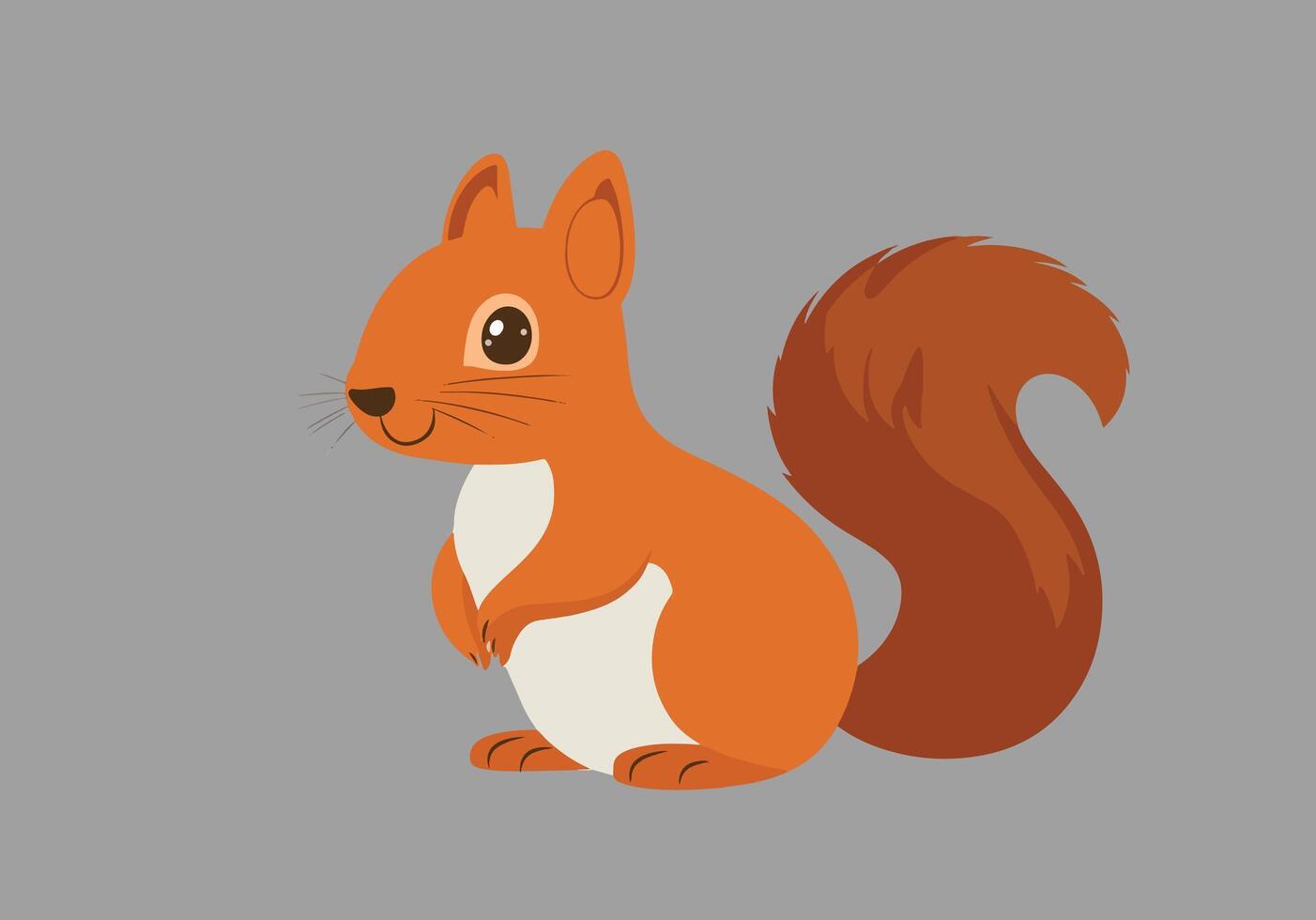 illustration of a cute cartoon squirrel vector
