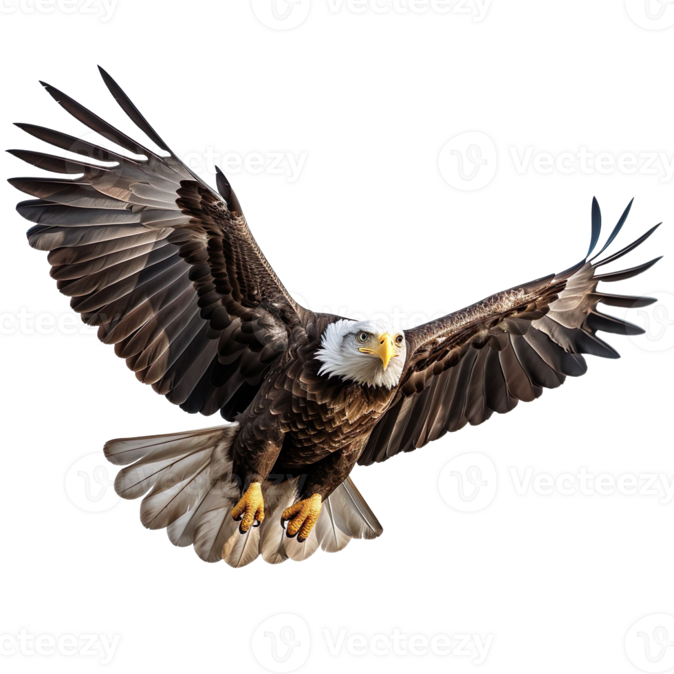 Bald Eagle Flying isolated on transparent background png