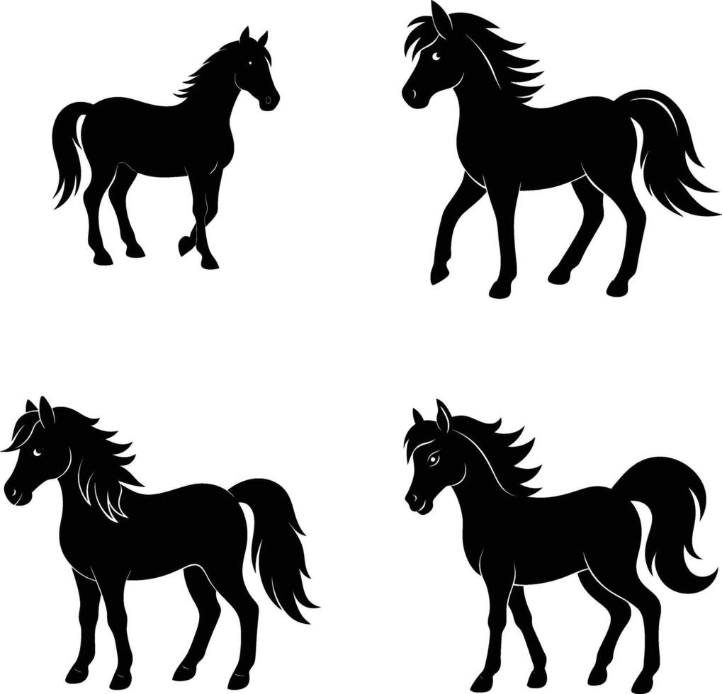 poni caballo silueta Arte haz para personal y comercial utilizar vector