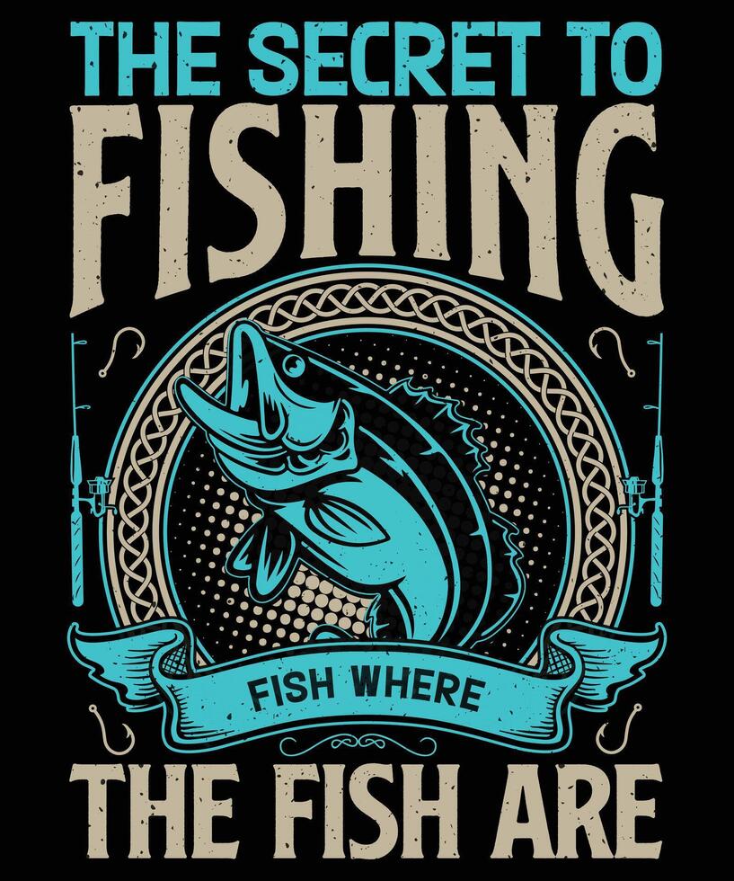 The Secret to Fishing Fish Where the Fish Are vector