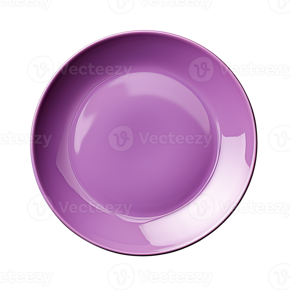 A purple plate isolated on transparent background png