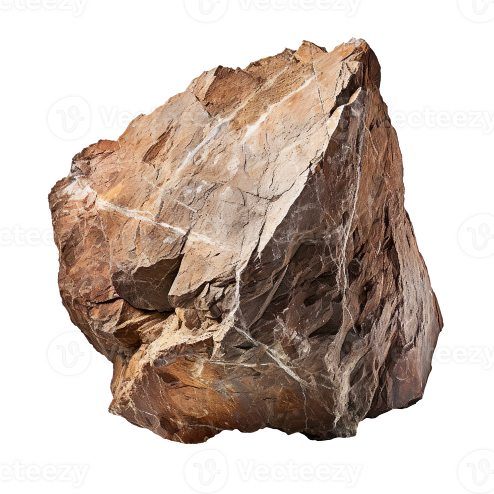 A large rock stone isolated on transparent background png