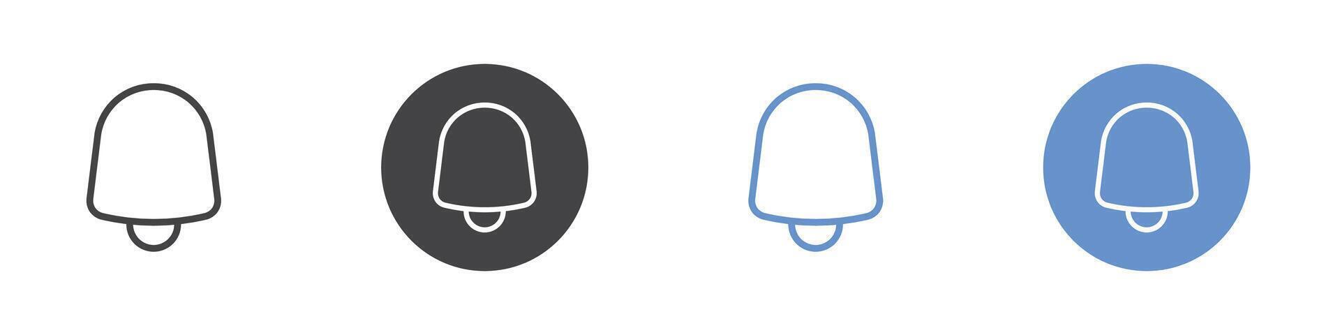 Ring icon Flat set in black and white color vector