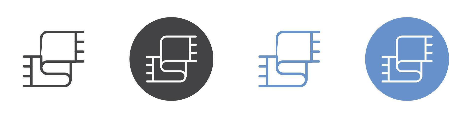 Scarf icon Flat set in black and white color vector