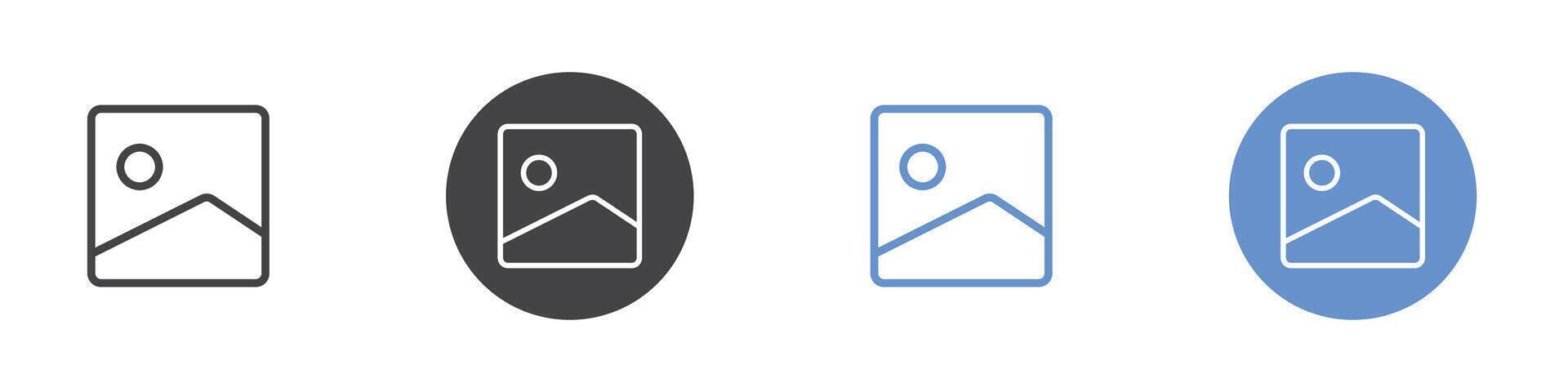 Image icon Flat set in black and white color vector