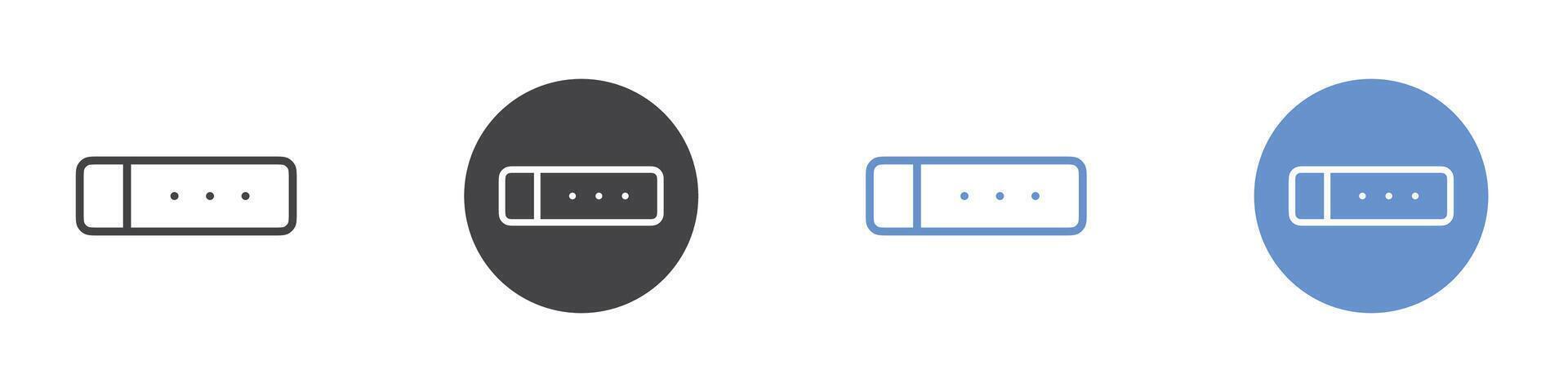 Flute icon Flat set in black and white color vector
