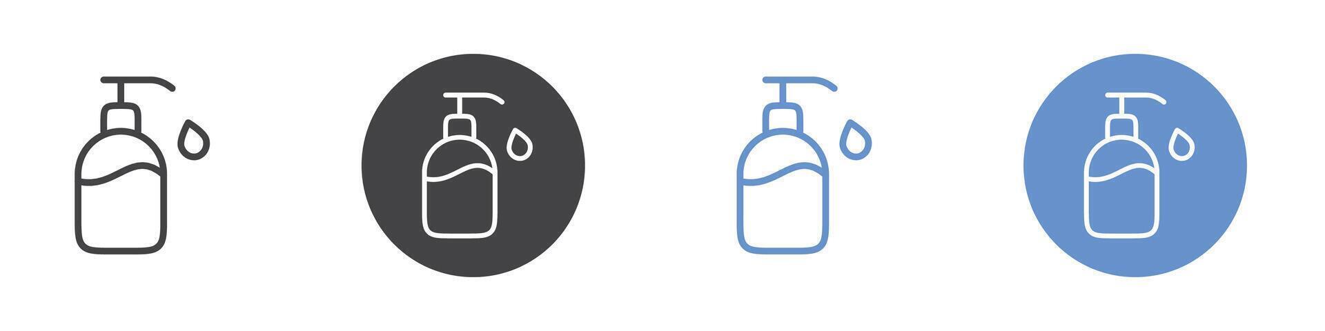 Handwash icon Flat set in black and white color vector
