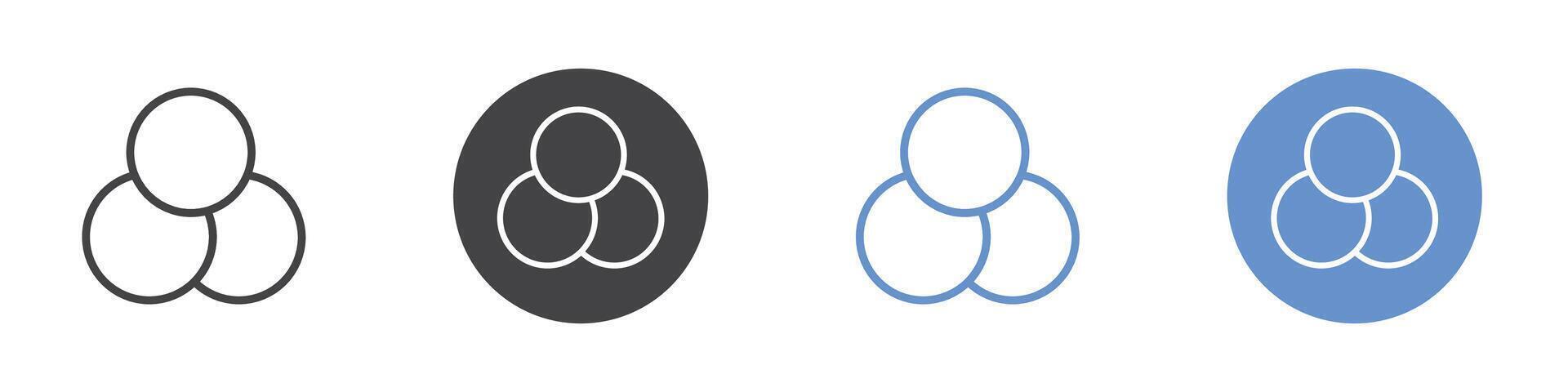 Filters icon Flat set in black and white color vector