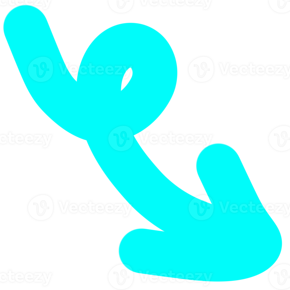 Blue arrow element symbol png