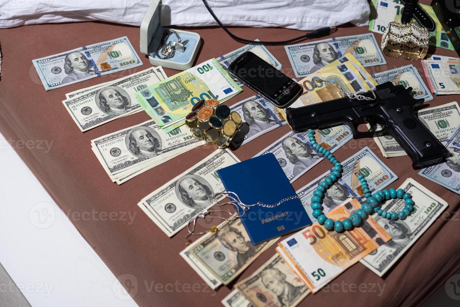 Lots of money withheld by the police. photo