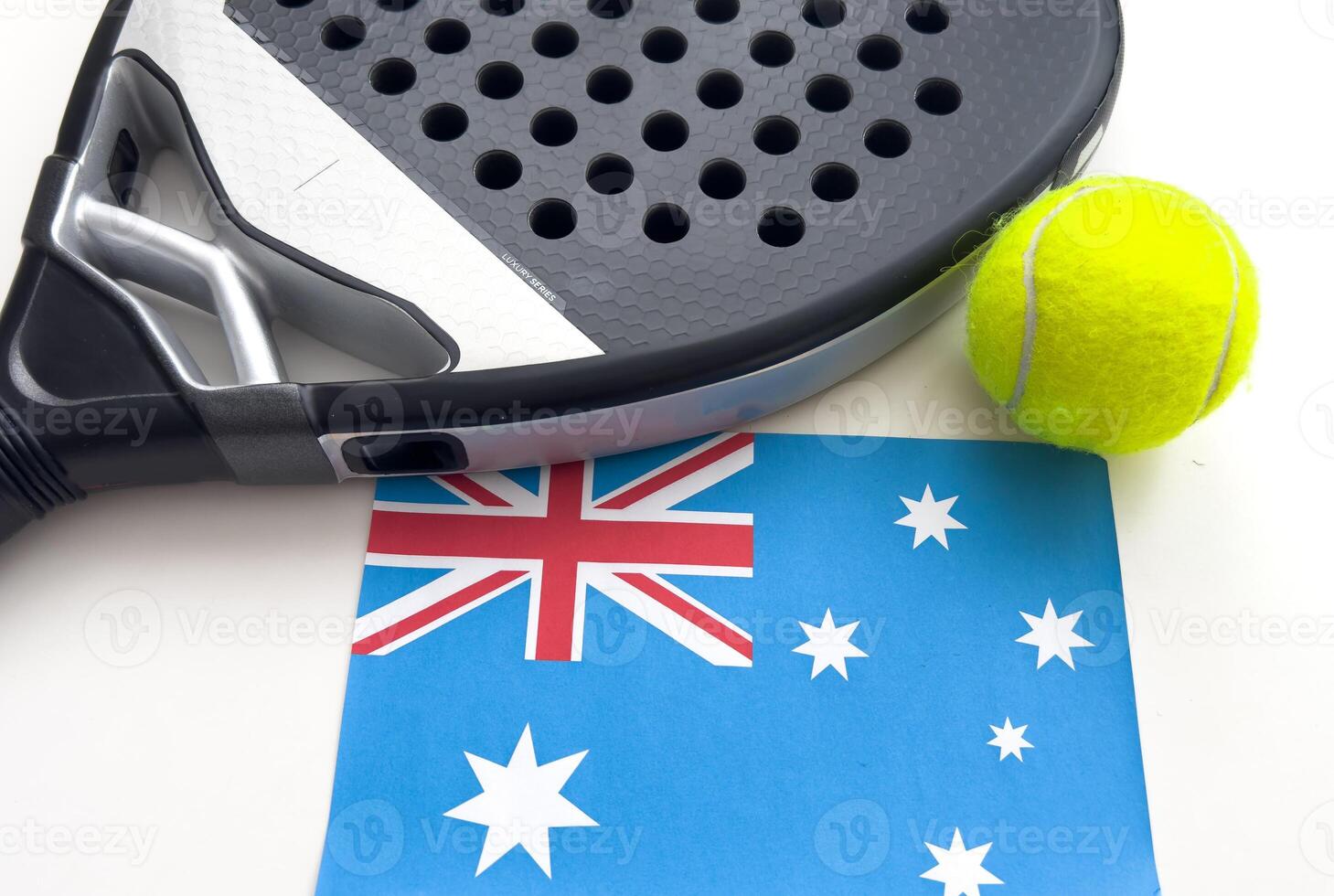 padel racket and Australian flag photo