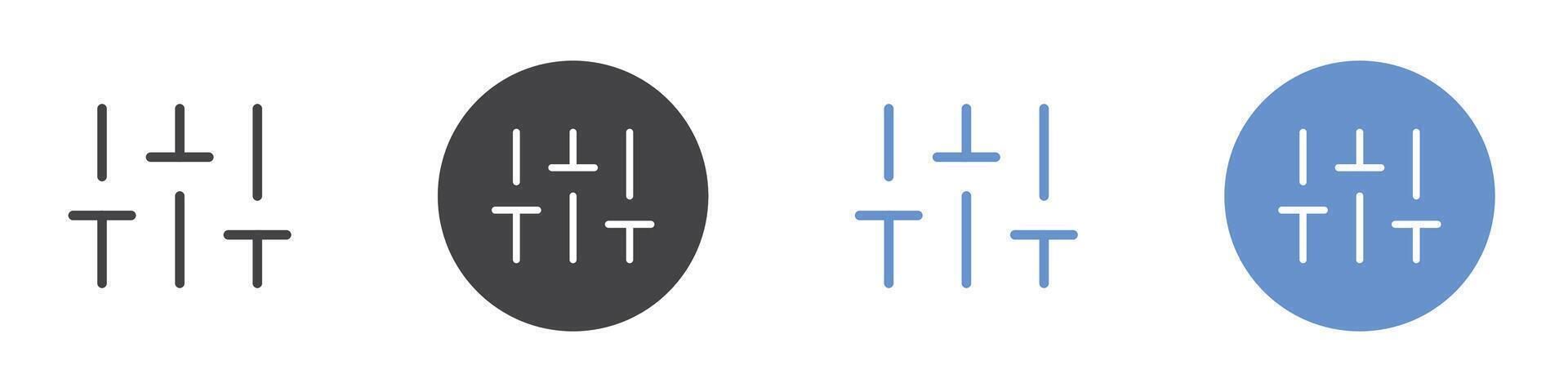 Setting icon Flat set in black and white color vector