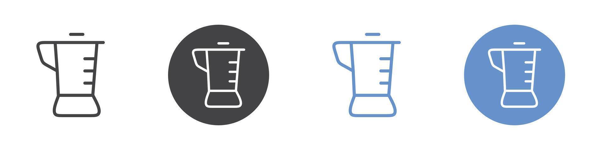 Blender icon Flat set in black and white color vector